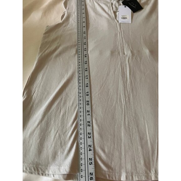 Bobeau Collection 100% Cotton Beige Blouse Top Sleeveless Size M - Picture 12 of 14